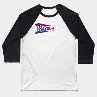 Missouri Flag Pennant Baseball T-Shirt